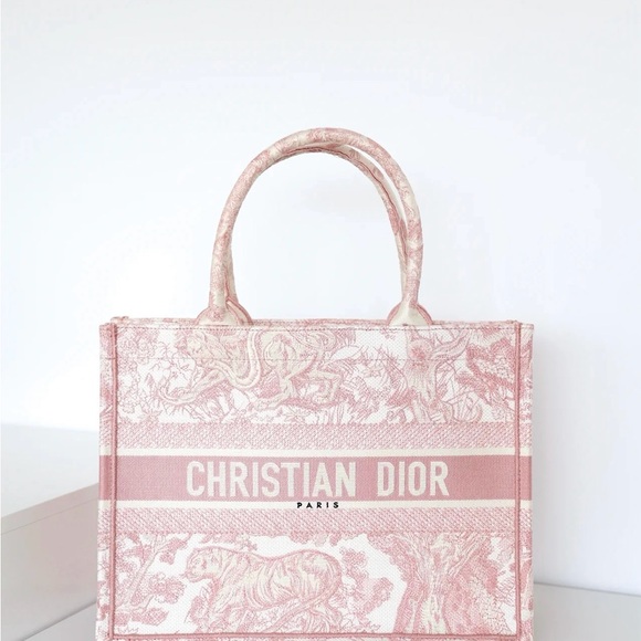 Dior Tote Bag Pink with Scarf - Picture 3 of 3